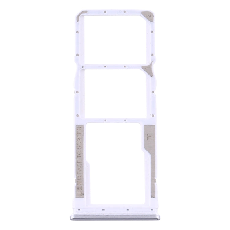 SIM Card Tray + SIM Card Tray + Micro SD Card Tray for Xiaomi Redmi Note 9S / Redmi Note 9 Pro Max / Redmi Note 9 Pro India / Note 10 Lite(Silver) - Card Tray by PMc TechLife | Online Shopping South Africa | PMc TechLife | Buy Now Pay Later Mobicred