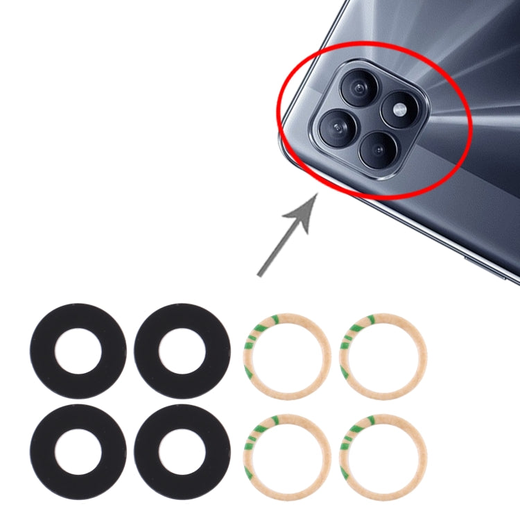 For OPPO Reno4 SE 10pcs Back Camera Lens - Camera Series by PMC Jewellery | Online Shopping South Africa | PMC Jewellery