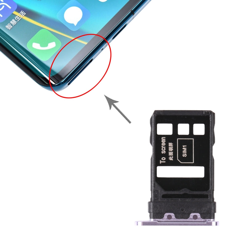 SIM Card Tray + SIM Card Tray for Huawei Nova 7 Pro 5G (Space Silver) - Card Socket by PMc TechLife | Online Shopping South Africa | PMc TechLife | Buy Now Pay Later Mobicred