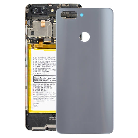 Glass Battery Back Cover for ZTE Blade V9(Silver) - For ZTE by PMC Jewellery | Online Shopping South Africa | PMC Jewellery | Buy Now Pay Later Mobicred