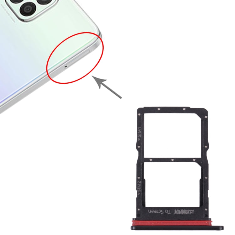 SIM Card Tray + SIM Card Tray for Huawei Nova 8 se Youth (Black) - Card Socket by PMc TechLife | Online Shopping South Africa | PMc TechLife | Buy Now Pay Later Mobicred