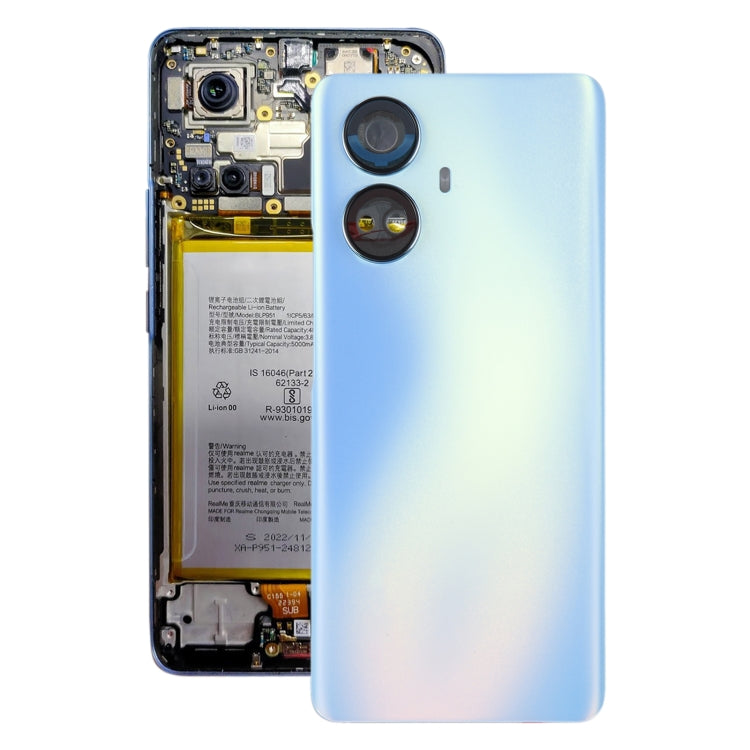 For Realme 10 Pro+ Original Battery Back Cover(Blue) - Back Cover by PMC TechLife | Online Shopping South Africa | PMC TechLife | Buy Now Pay Later Mobicred