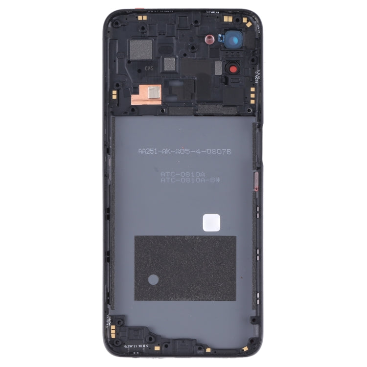 For OPPO A56 5G Battery Back Cover with Middle Frame (Black) - Back Cover by PMC TechLife | Online Shopping South Africa | PMC TechLife | Buy Now Pay Later Mobicred