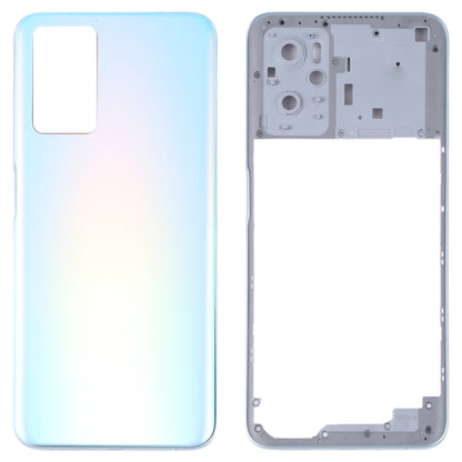 For OPPO A36/A76 Battery Back Cover with Middle Frame (Blue) - Back Cover by PMC Jewellery | Online Shopping South Africa | PMC Jewellery | Buy Now Pay Later Mobicred