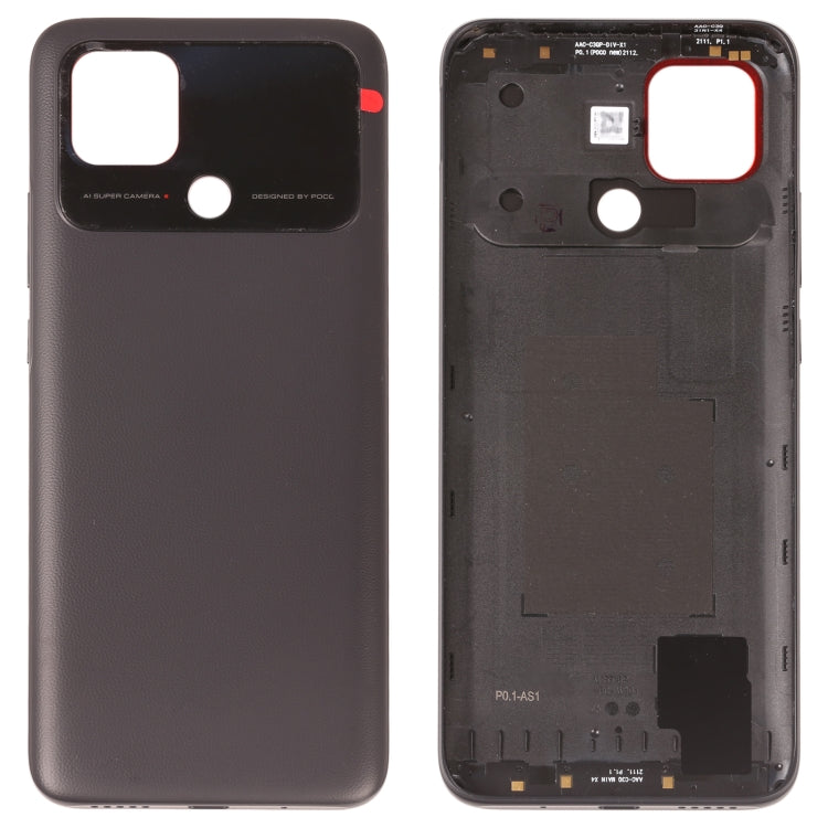 Original Battery Back Cover for Xiaomi Poco C40(Black) - Back Cover by PMC Jewellery | Online Shopping South Africa | PMC Jewellery | Buy Now Pay Later Mobicred