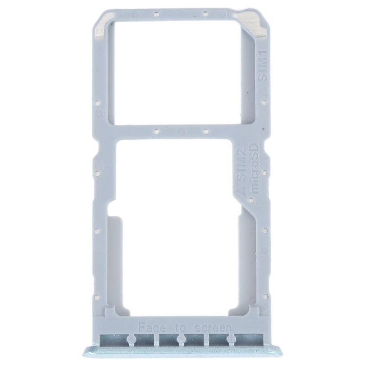 For OPPO A96 4G SIM Card Tray + SIM / Micro SD Card Tray (Blue) - Card Tray by PMc TechLife | Online Shopping South Africa | PMc TechLife | Buy Now Pay Later Mobicred