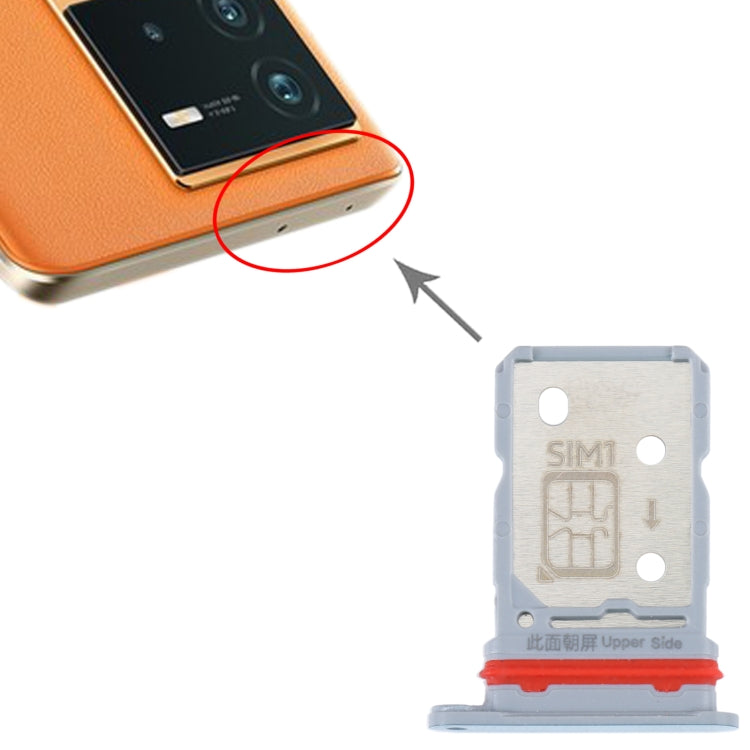 For vivo iQOO Neo6 SIM Card Tray + SIM Card Tray (Blue) - Card Socket by PMc TechLife | Online Shopping South Africa | PMc TechLife | Buy Now Pay Later Mobicred