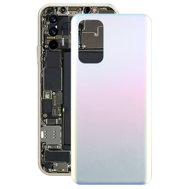 For OPPO Find X3 Lite Glass Material Battery Back Cover(Frosted Silver) - Back Cover by PMC Jewellery | Online Shopping South Africa | PMC Jewellery | Buy Now Pay Later Mobicred