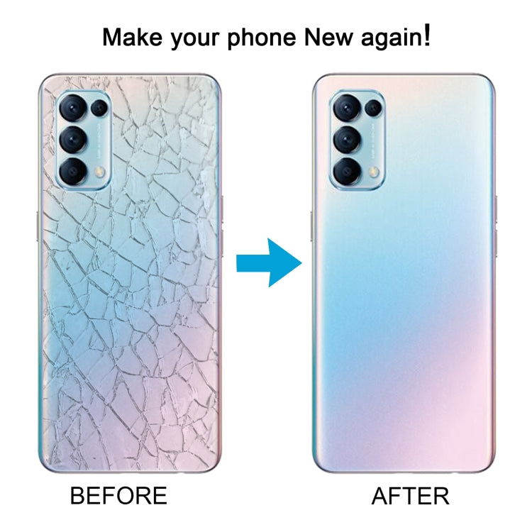 For OPPO Find X3 Lite Glass Material Battery Back Cover(Bright Silver) - Back Cover by PMC Jewellery | Online Shopping South Africa | PMC Jewellery | Buy Now Pay Later Mobicred