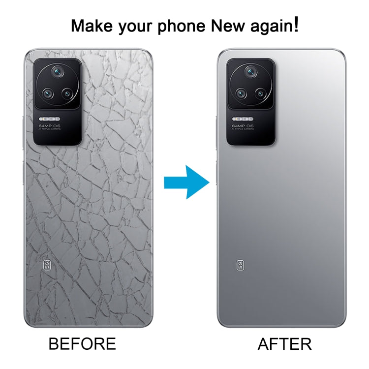 For Xiaomi Poco F4 OEM Glass Material Battery Back Cover(Black) - Back Cover by PMc TechLife | Online Shopping South Africa | PMc TechLife | Buy Now Pay Later Mobicred