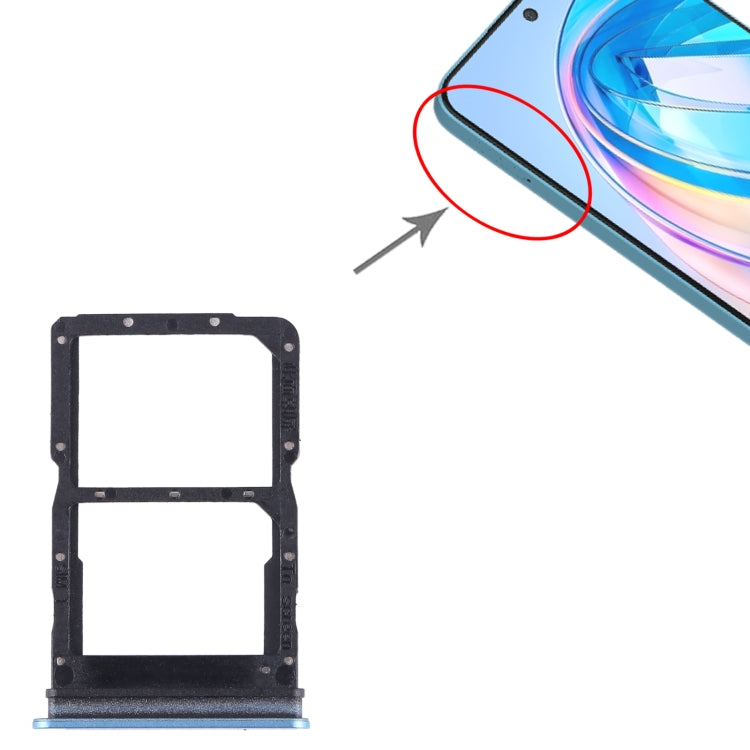 For Honor X8a SIM + SIM Card Tray (Blue) - Card Socket by PMc TechLife | Online Shopping South Africa | PMc TechLife | Buy Now Pay Later Mobicred