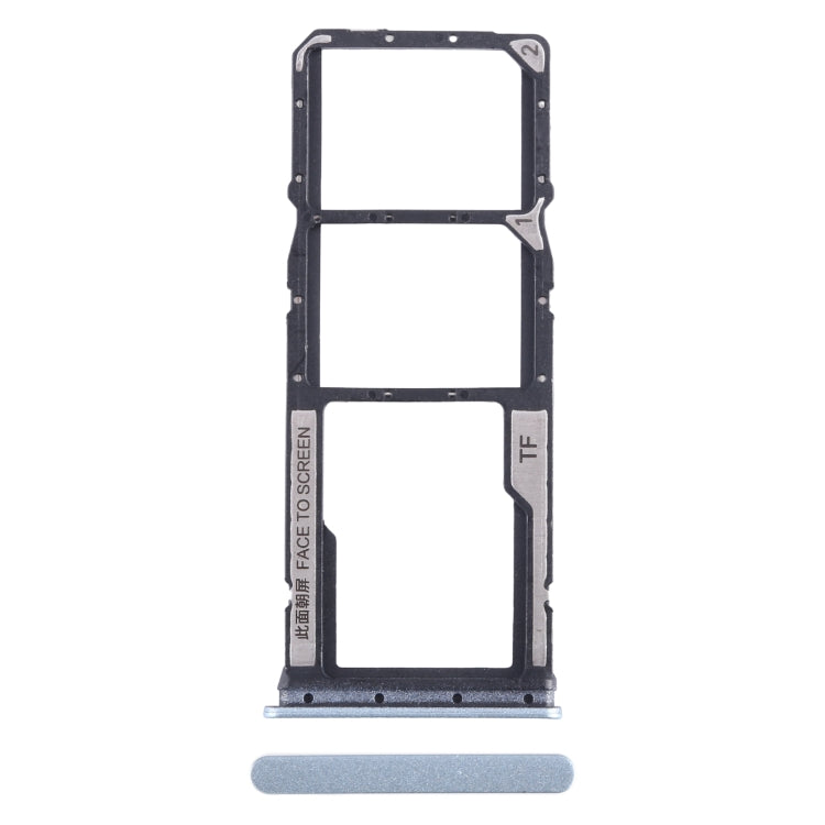 For Xiaomi Redmi 13C SIM Card Tray + SIM Card Tray + Micro SD Card Tray (Blue) - Card Tray by PMC Jewellery | Online Shopping South Africa | PMC Jewellery