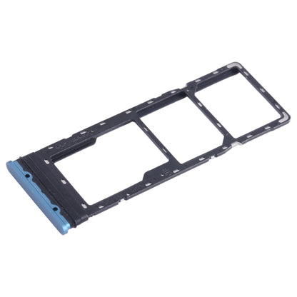 For Tecno Phantom X SIM Card Tray + SIM Card Tray + Micro SD Card Tray (Blue) - Card Tray by PMC Jewellery | Online Shopping South Africa | PMC Jewellery