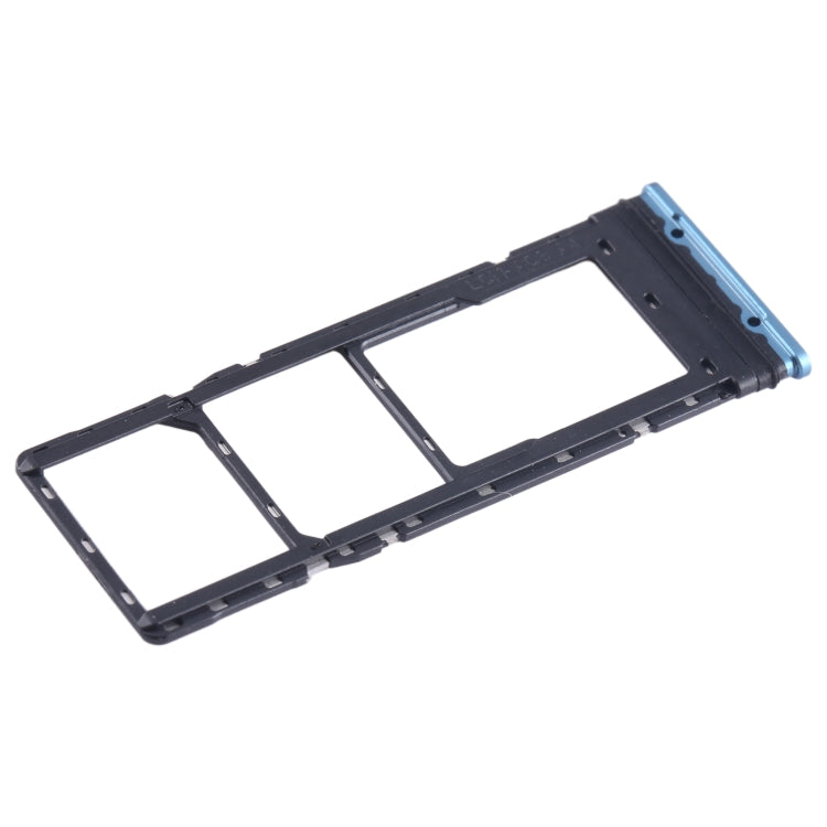 For Tecno Phantom X SIM Card Tray + SIM Card Tray + Micro SD Card Tray (Blue) - Card Tray by PMC Jewellery | Online Shopping South Africa | PMC Jewellery