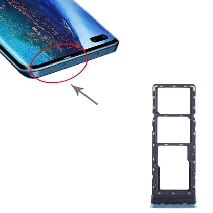 For Tecno Phantom X SIM Card Tray + SIM Card Tray + Micro SD Card Tray (Blue) - Card Tray by PMC Jewellery | Online Shopping South Africa | PMC Jewellery