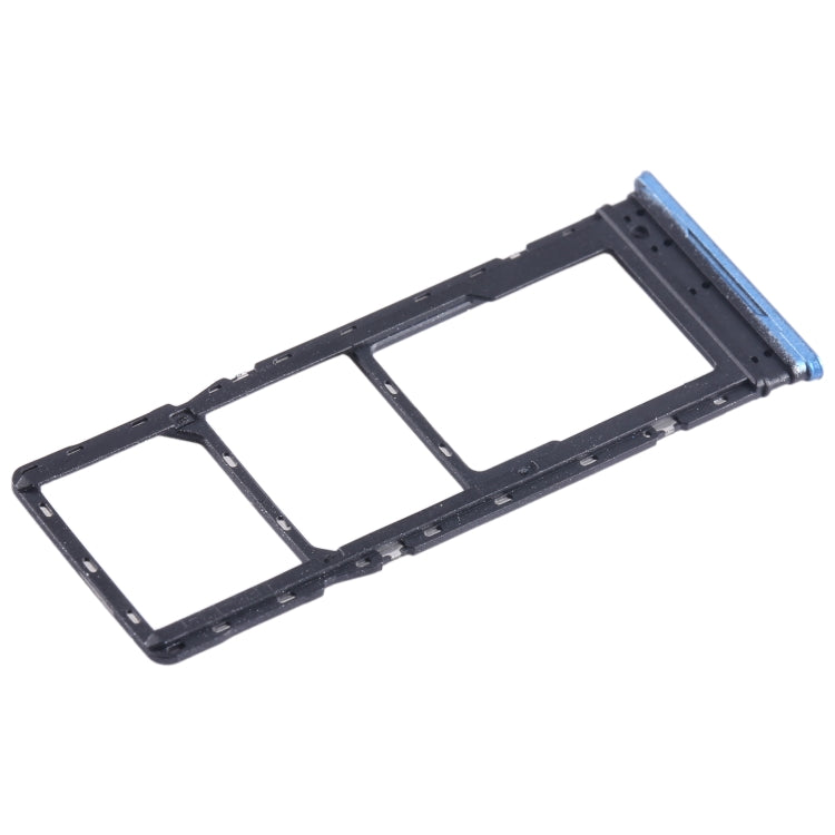 For Tecno Pova Neo SIM Card Tray + SIM Card Tray + Micro SD Card Tray (Blue) - Card Tray by PMC Jewellery | Online Shopping South Africa | PMC Jewellery