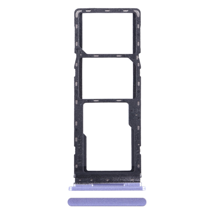 For Tecno Spark Go 2022 SIM Card Tray + SIM Card Tray + Micro SD Card Tray (Purple) - Card Tray by PMC TechLife | Online Shopping South Africa | PMC TechLife