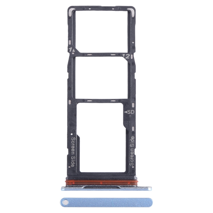 For Tecno Spark Go 2023 BF7n SIM Card Tray + SIM Card Tray + Micro SD Card Tray (Blue) - Card Tray by PMC TechLife | Online Shopping South Africa | PMC TechLife