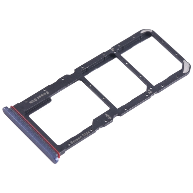 For Tecno Spark 10 Pro KI7 SIM Card Tray + SIM Card Tray + Micro SD Card Tray (Blue) - Card Tray by PMC TechLife | Online Shopping South Africa | PMC TechLife
