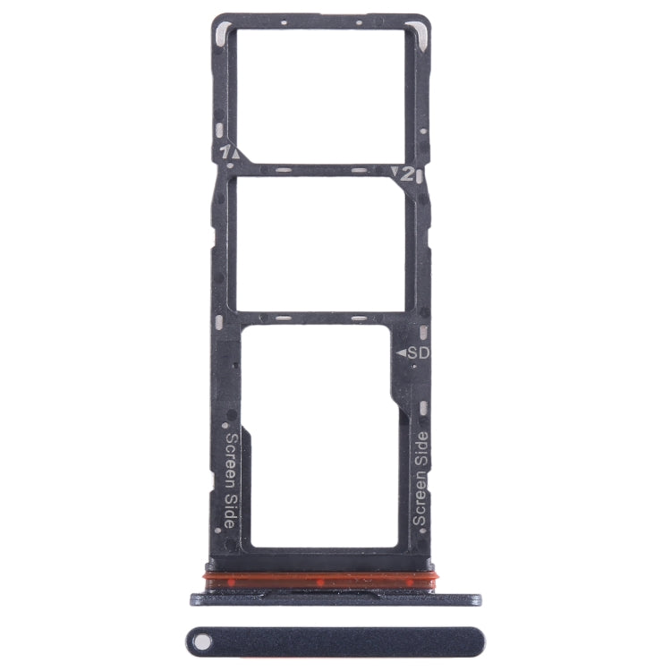 For Tecno Pop 7 BF6 SIM Card Tray + SIM Card Tray + Micro SD Card Tray (Black) - Card Tray by PMC TechLife | Online Shopping South Africa | PMC TechLife