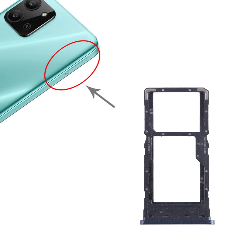 For Infinix Hot 11 2022 SIM Card Tray + SIM Card Tray / Micro SD Card Tray (Blue) - Card Tray by PMC Jewellery | Online Shopping South Africa | PMC Jewellery