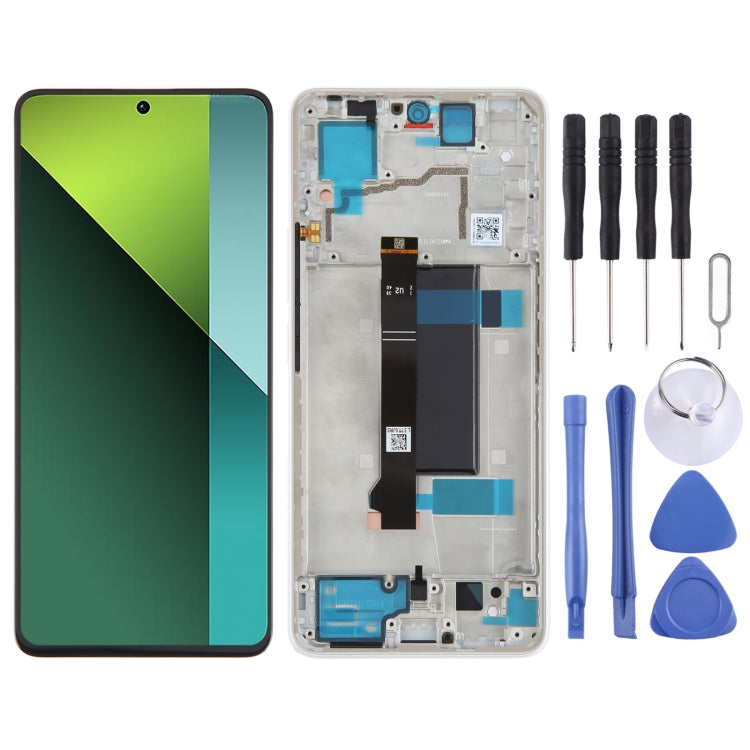 For Xiaomi Poco X6 Original AMOLED Material LCD Screen Digitizer Full Assembly with Frame (White) - LCD Screen by PMC TechLife | Online Shopping South Africa | PMC TechLife