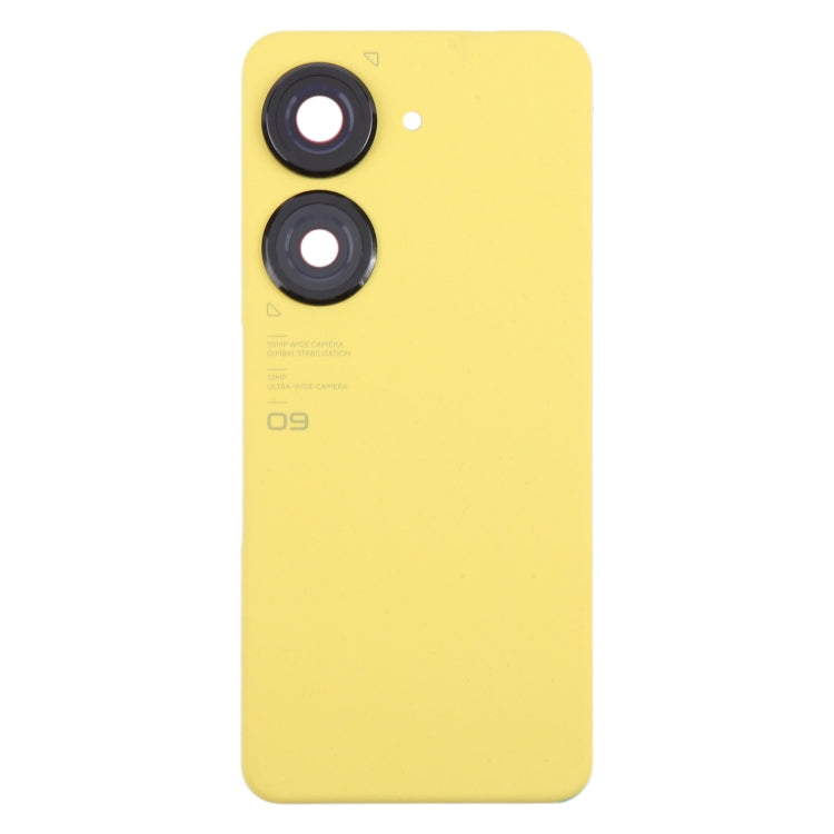 For Asus Zenfone 9 AI2202 Original Battery Back Cover with Camera Lens Cover(Yellow) - Back Cover by PMC Jewellery | Online Shopping South Africa | PMC Jewellery | Buy Now Pay Later Mobicred