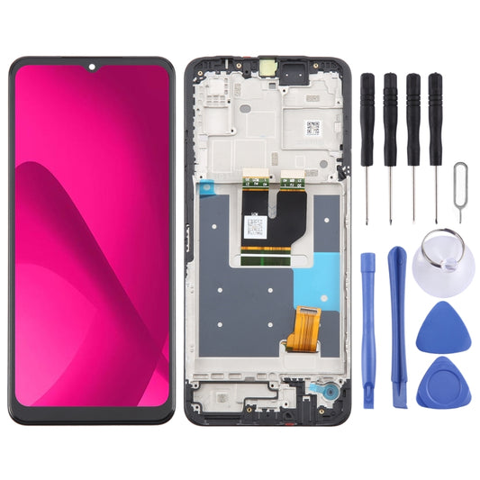 For T-Mobile Revvl 7 5G TMRV075G LCD Screen Digitizer Full Assembly with Frame(Black) - For T-Mobile by PMC Jewellery | Online Shopping South Africa | PMC Jewellery | Buy Now Pay Later Mobicred