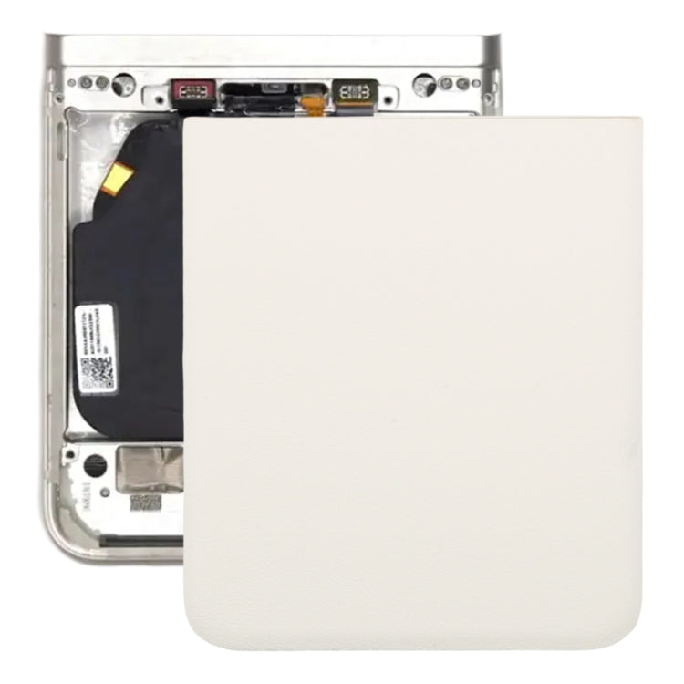 For Motorola Razr 40 Original Lower Part Battery Back Cover(White) - Back Cover by PMC Jewellery | Online Shopping South Africa | PMC Jewellery | Buy Now Pay Later Mobicred