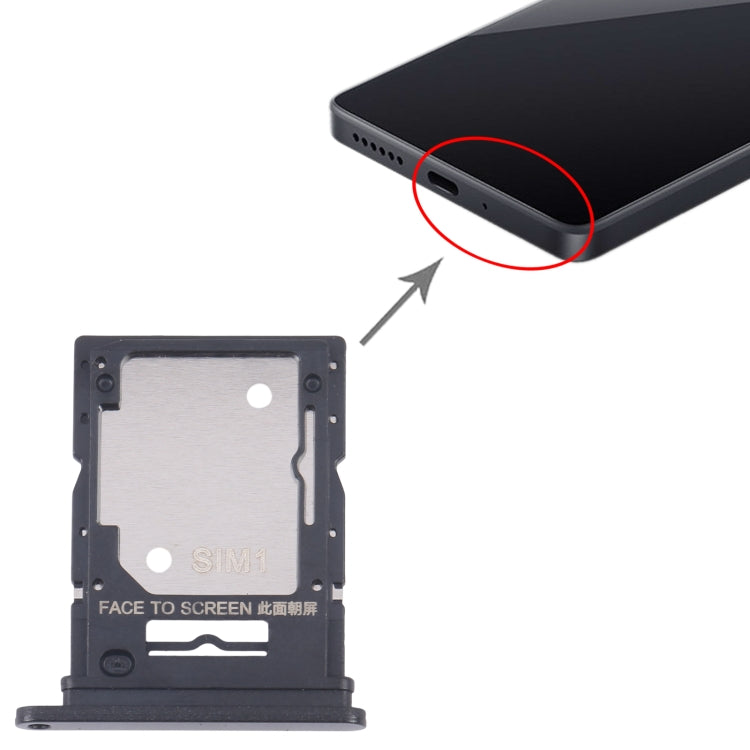 For Xiaomi Redmi Note 13 4G Original SIM Card Tray + SIM / Micro SD Card Tray (Black) - free shipping - PMC Jewellery - Order now!