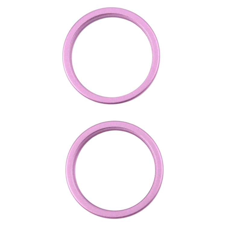 For iPhone 16 2pcs/set Rear Camera Glass Lens Metal Outside Protector Hoop Ring (Purple) -  by PMC Jewellery | Online Shopping South Africa | PMC Jewellery | Buy Now Pay Later Mobicred