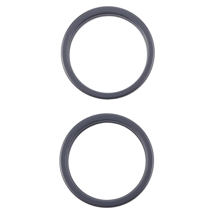 For iPhone 16 Plus 2pcs/set Rear Camera Glass Lens Metal Outside Protector Hoop Ring (Black) - Camera Series by PMC Jewellery | Online Shopping South Africa | PMC Jewellery | Buy Now Pay Later Mobicred