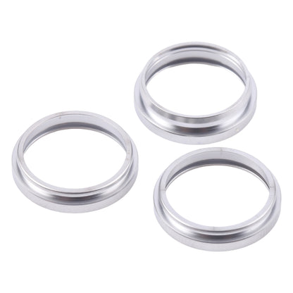 For iPhone 16 Pro Max 3pcs/set Rear Camera Glass Lens Metal Outside Protector Hoop Ring (Silver) -  by PMC Jewellery | Online Shopping South Africa | PMC Jewellery | Buy Now Pay Later Mobicred