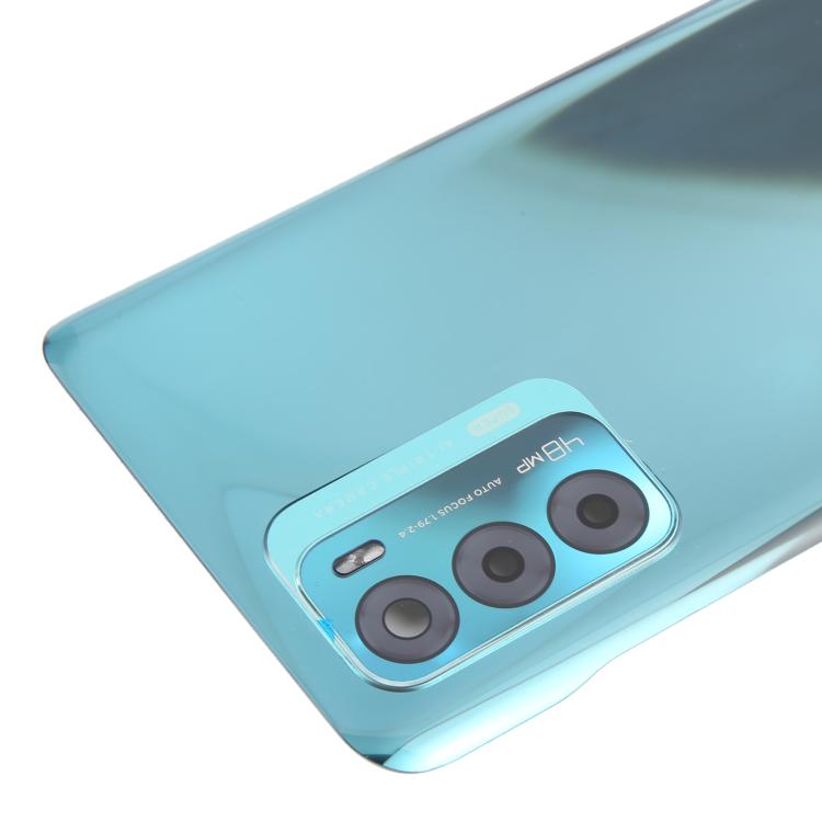 For ZTE Blade V40 Battery Back Cover with Adhesive / Camera Lens Cover(Blue) - For ZTE by PMC TechLife | Online Shopping South Africa | PMC TechLife | Buy Now Pay Later Mobicred