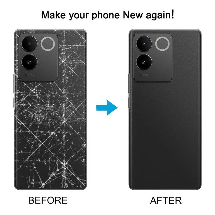 For vivo S17e Battery Back Cover with Camera Lens Cover(Black) - Back Cover by PMc TechLife | Online Shopping South Africa | PMc TechLife | Buy Now Pay Later Mobicred
