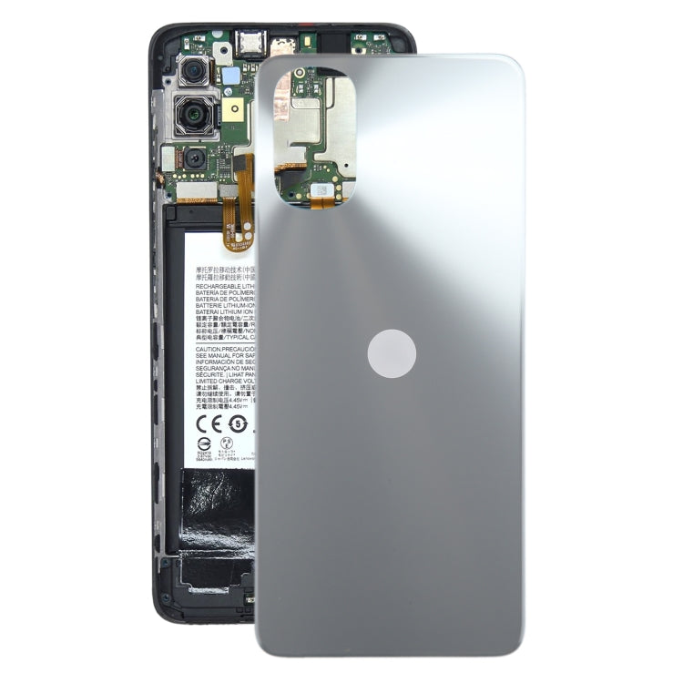 For Motorola Moto E32s Original Battery Back Cover(Silver) - Back Cover by PMC Jewellery | Online Shopping South Africa | PMC Jewellery