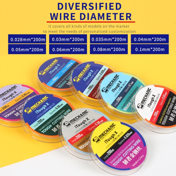 MECHANIC iTough X 200M 0.06MM LCD OLED Screen Cutting Wire - Welding Wire by MECHANIC | Online Shopping South Africa | PMC TechLife | Buy Now Pay Later Mobicred