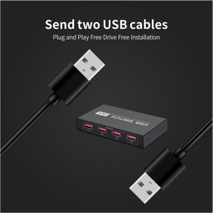 2x4 USB Switch 2 Port PCs Sharing 4 Devices for Printer Keyboard Mouse Monitor - Others by PMC Jewellery | Online Shopping South Africa | PMC Jewellery | Buy Now Pay Later Mobicred