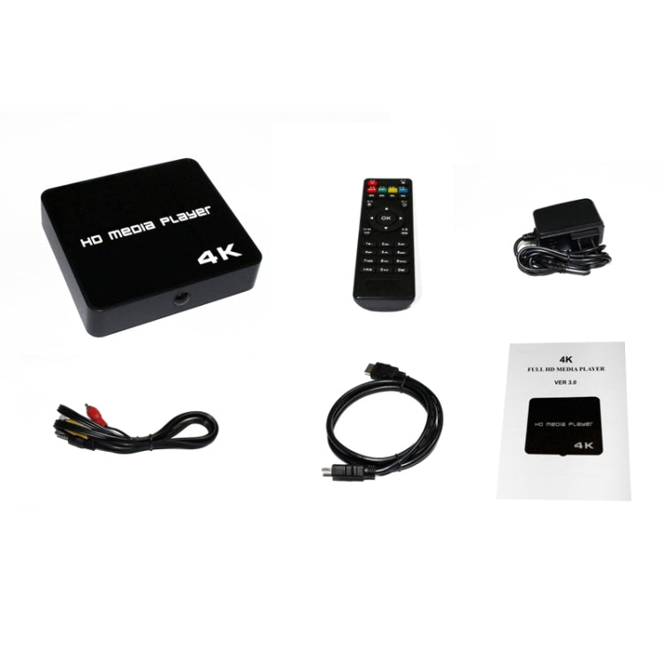 Uhd 4K Player Single-unit Advertising Machine Powered Up Automatically Plays Video PPT Horizontal and Vertical U Disk US(black) - Multimedia Player by PMC Jewellery | Online Shopping South Africa | PMC Jewellery | Buy Now Pay Later Mobicred