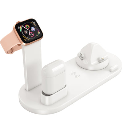 HQ-UD15 Rotatable Wireless Charging Base with Stand for Phones / iWatches / AirPods (White) - Multifunction Charger by PMC Jewellery | Online Shopping South Africa | PMC Jewellery