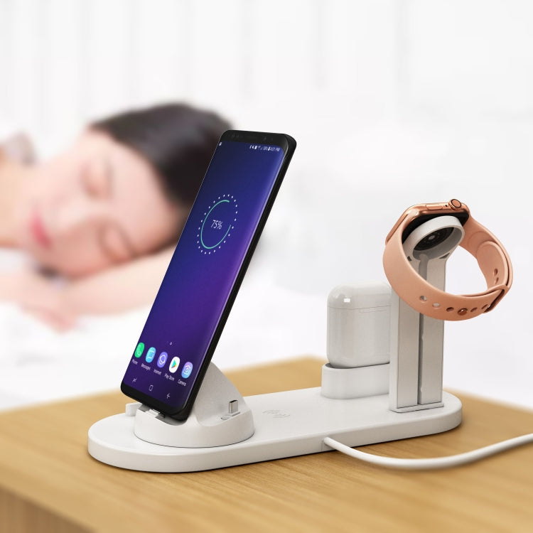 HQ-UD15 Rotatable Wireless Charging Base with Stand for Phones / iWatches / AirPods (Black) - Multifunction Charger by PMC Jewellery | Online Shopping South Africa | PMC Jewellery