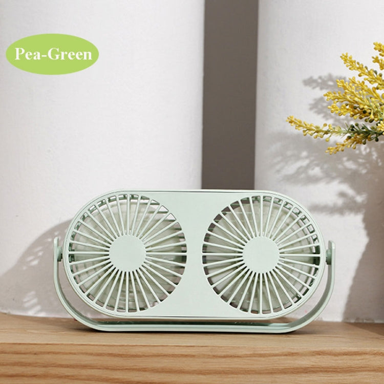 Small Bean Desktop Desktop Double Leaf Usb Mini Fan(Green) - Electric Fans by PMC Jewellery | Online Shopping South Africa | PMC Jewellery | Buy Now Pay Later Mobicred