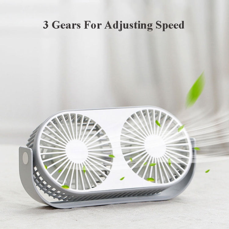 Small Bean Desktop Desktop Double Leaf Usb Mini Fan(Green) - Electric Fans by PMC Jewellery | Online Shopping South Africa | PMC Jewellery | Buy Now Pay Later Mobicred