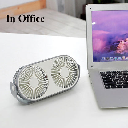 Small Bean Desktop Desktop Double Leaf Usb Mini Fan(Pink) - Electric Fans by PMC Jewellery | Online Shopping South Africa | PMC Jewellery | Buy Now Pay Later Mobicred