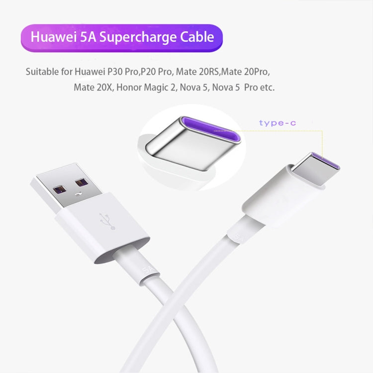 5A USB to USB-C / Type-C Flash Charging Data Cable, Cable Length: 1m - USB-C & Type-C Cable by PMC Jewellery | Online Shopping South Africa | PMC Jewellery | Buy Now Pay Later Mobicred