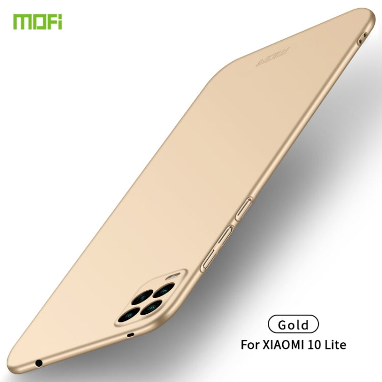 For Xiaomi Mi 10 Lite MOFI Frosted PC Ultra-thin Hard Case(Gold) - Xiaomi Cases by MOFI | Online Shopping South Africa | PMC TechLife