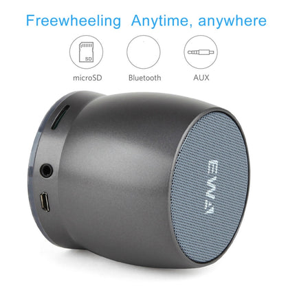 EWA A150 Portable Mini Bluetooth Speaker Wireless Hifi Stereo Strong Bass Music Boom Box Metal Subwoofer, Support Micro SD Card & 3.5mm AUX(Black Gray) - Desktop Speaker by EWA | Online Shopping South Africa | PMC Jewellery | Buy Now Pay Later Mobicred