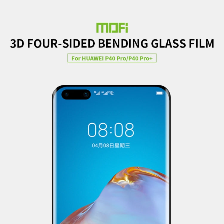 For Huawei P40 Pro / P40 Pro+ MOFI 9H 3D Explosion Proof Thermal Bending Full Screen Covered Tempered Glass Film(Black) - Huawei Tempered Glass by MOFI | Online Shopping South Africa | PMC Jewellery