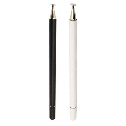 Imitation Porcelain 2 in 1 Mobile Phone Touch Screen Capacitive Pen for Apple / Huawei / Xiaomi / Samsung(White) - Pencil Accessories by PMC Jewellery | Online Shopping South Africa | PMC Jewellery | Buy Now Pay Later Mobicred