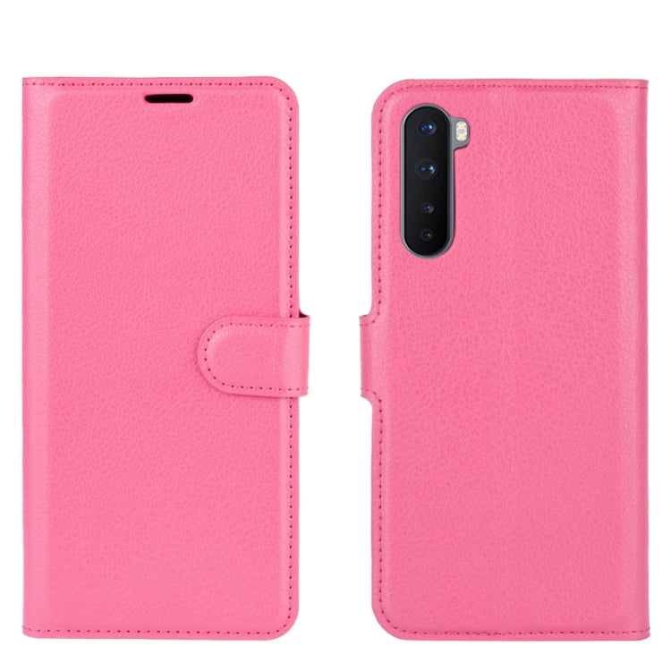 For OnePlus Nord Litchi Texture Horizontal Flip Protective Case with Holder & Card Slots & Wallet(Rose red) - OnePlus Cases by PMC Jewellery | Online Shopping South Africa | PMC Jewellery | Buy Now Pay Later Mobicred